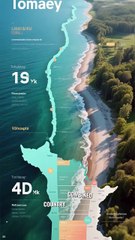 In Minnesota, there are more shoreline miles than|Facts about US
