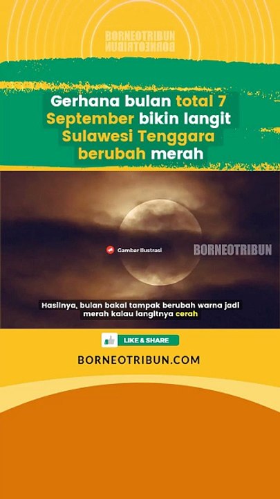 Bulan merah darah muncul di langit Sulawesi Tenggara saat gerhana total tengah malam