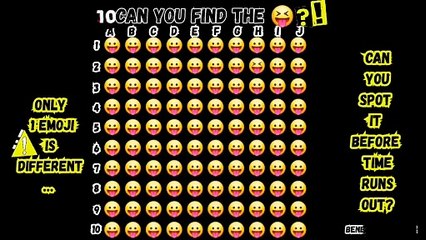 Can you find the different emoji? (P.6) ? 😝