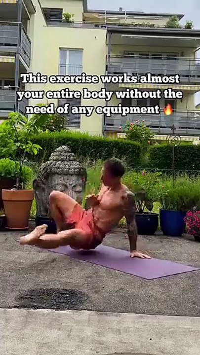 This exercise works almost your entire body without the need of any equipment 🔥