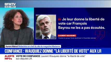Vote de confiance: Laurent Wauquiez donne "la liberté de vote" aux députés Les Républicains