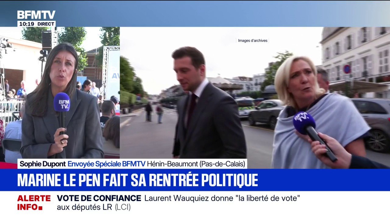Marine Le Pen fait sa rentrée politique dans son fief du Pas-de-Calais, à Hénin-Beaumont