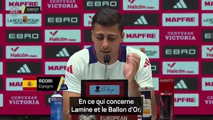 Rodri : "Difficile d'imaginer ne pas le donner à un joueur du PSG"