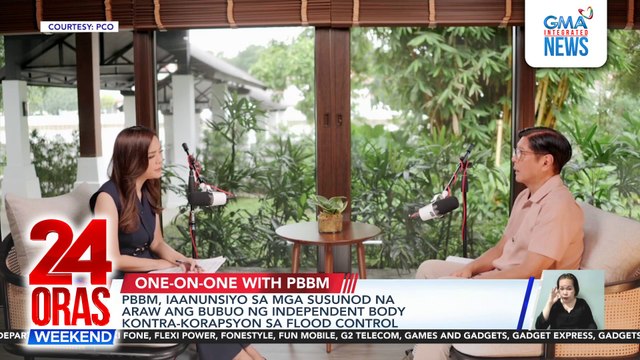 Imbestigasyon sa flood control, tinalakay ni PBBM sa exclusive one-on-one interview ng GMA Integrated News | 24 Oras Weekend