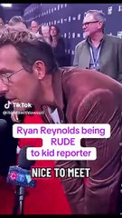 حظة محرجة لريان رينولدز بعد سؤال غير متوقع من طفل