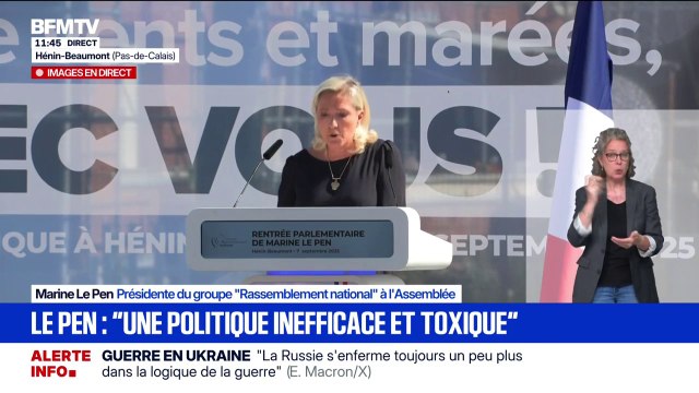Il faut renouer avec des dirigeants politiques qui assument leurs erreurs , estime Marine Le Pen