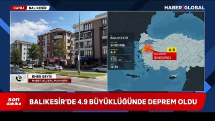 Balıkesir'de 4.9 büyüklüğünde deprem