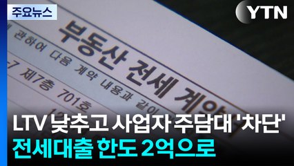 LTV 낮추고 사업자 주담대 '차단'...전세대출 한도 2억으로 / YTN