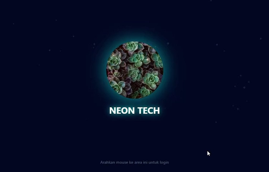 login with Neon Effect