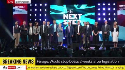 Andrea Jenkyns leads Reform UK in singing national anthem as party conference wraps up