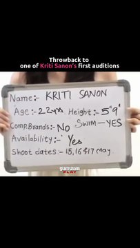 Throwback to where it all began! Kriti Sanon’s first audition is proof that every journey starts with a simple step.🌟 #glamsham #bollywood #bollywoodactress #kritisanon #throwback #firstaudition #bollywooddreams #fromthentonow glamsham, bollywood, bo