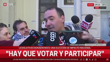 Francisco Adorni llamó a votar y deseó que los comicios se desarrollen "en paz"