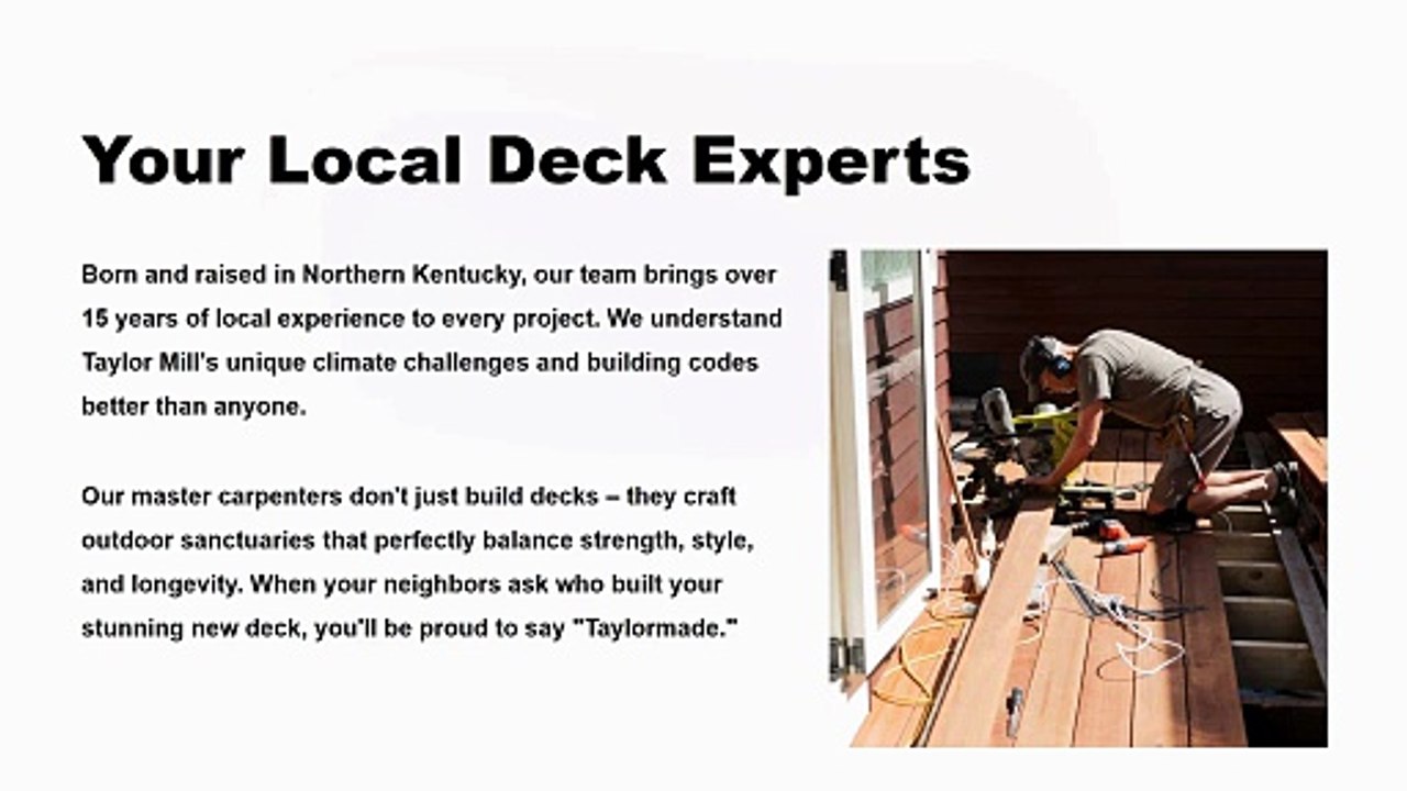 Taylormade Deck Builders | Deck builder