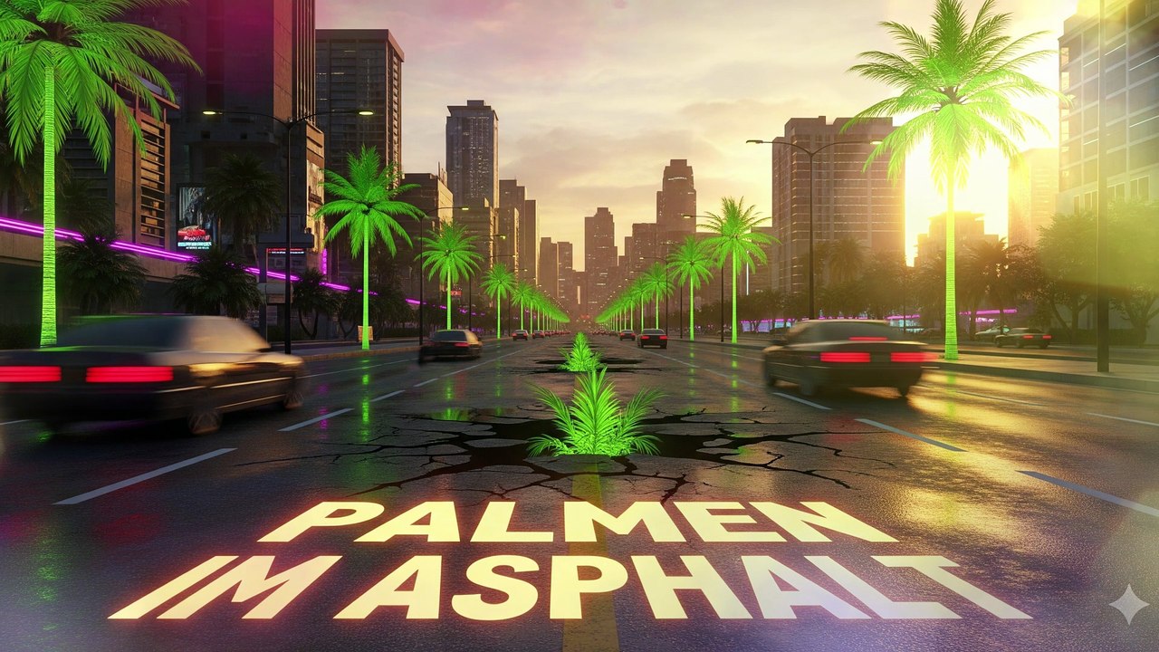 Palmen im Asphalt