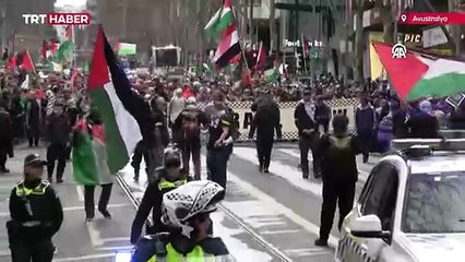 Avustralya'da binlerce kişi İsrail'e yaptırım talebiyle sokağa çıktı