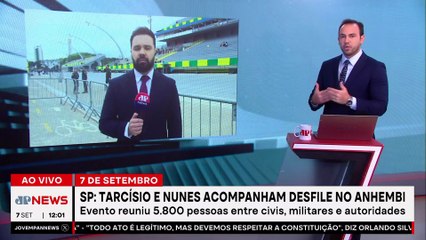 Tarcísio e Nunes acompanham desfile do 7 de setembro em SP