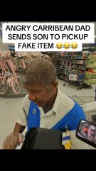 Angry Caribbean dad sends son to Walmart to pick up fake Item prank.😂😂😂