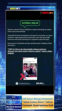 CHP Düzce Mitingi Hakkındaki Sahte Saldırı İhbarı İddiası Yalanlandı: Resmi Açıklama Geldi