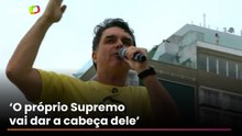 Flávio Bolsonaro diz que não existe 'meia-anistia' e ataca Moraes em ato: ‘Traços de psicopatia’