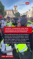 Londres : arrestation choc d’un manifestant en fauteuil lors du rassemblement pro-Palestine