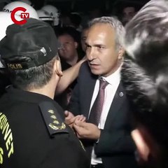 Polis ile partililer arasında tartışma çıktı