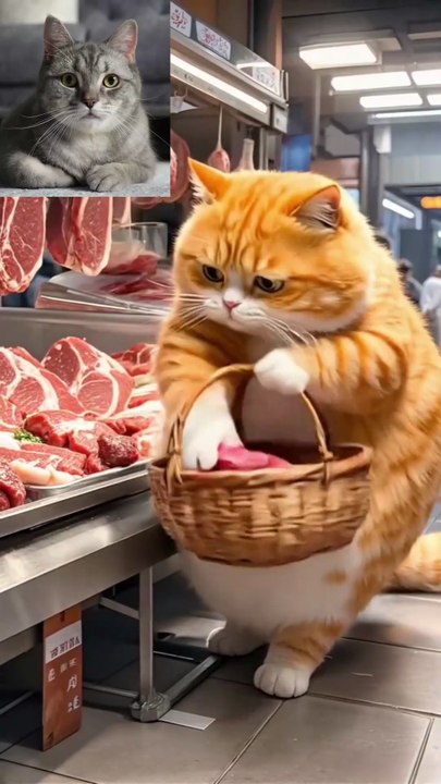 Cat cooking and eating #catcooking
