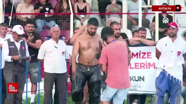 673. Tarihi Elmalı Yağlı Güreşleri'nde altın kemeri Enes Doğan aldı