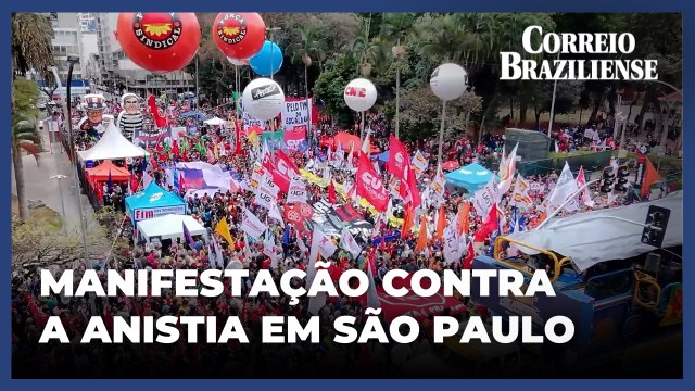 Sindicatos e movimentos sociais se manifestam contra a anistia em São Paulo