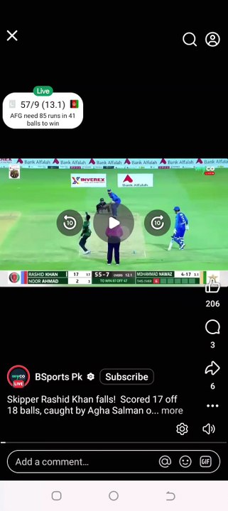 Muhammad Nawaz # on fire with Hat trick #