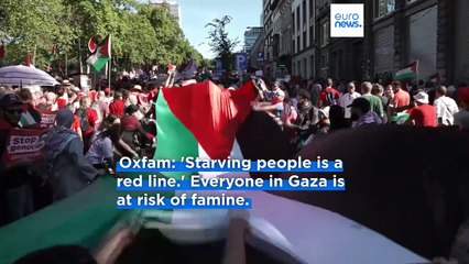 Tens of thousands of protesters draw the Red Line for Gaza in Brussels