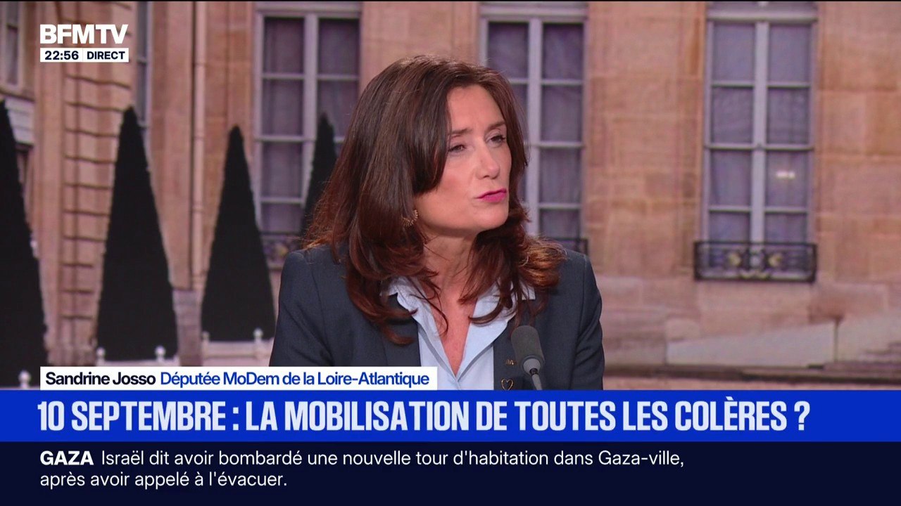 Mouvement "Bloquons tout": "Les Français veulent autre chose, il faut arrêter de les juger, il faut les écouter", explique Sandrine Josso, député (MoDem)