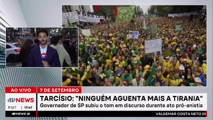 Tarcísio de Freitas sobe o tom contra STF em discurso: “Ninguém aguenta mais a tirania”