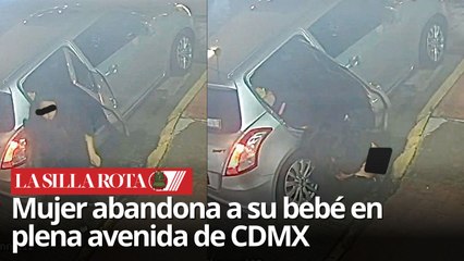 Cámaras captan a mujer dejando a su bebé en avenida cerca de la Basílica de Guadalupe