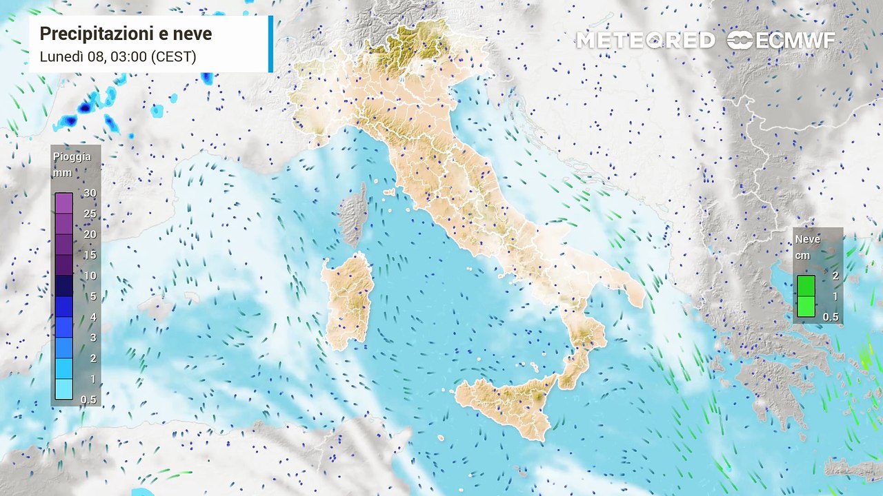 Piogge e temporali attesi nei prossimi giorni