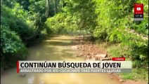 En Chiapas, cae joven a las corrientes de un río; cuerpos de emergencia activan su búsqueda