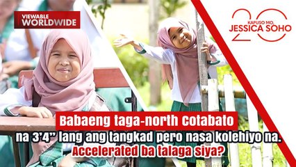Babaeng 3’4” ang tangkad pero kolehiyo na. Accelerated ba talaga siya? | Kapuso Mo, Jessica Soho