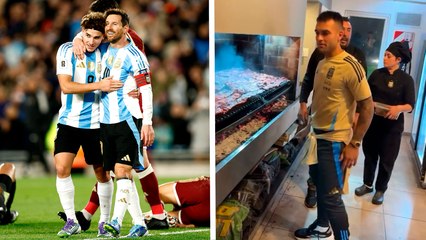 Selección Argentina de Messi disfruta de una parrillada "vegetariana" previo al juego ante Ecuador