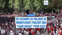 Des dizaines de milliers de personnes ont manifesté pour Gaza à Bruxelles