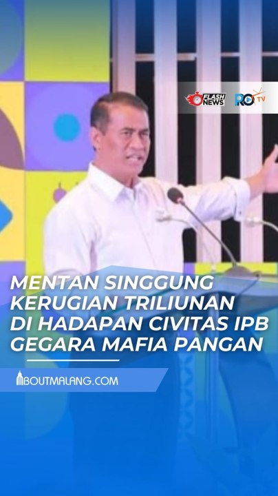 GEGARA MAFIA PANGAN, MENTAN SINGGUNG KERUGIAN TRILIUNAN DI HADAPAN CIVITAS ACADEMICA IPB