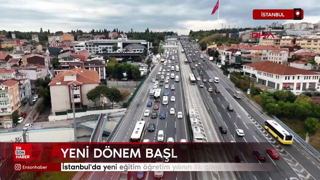 İstanbul'da yeni eğitim öğretim yılının ilk günü trafik yoğunluğu