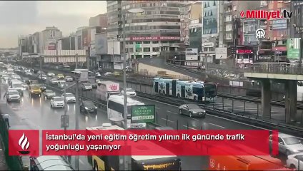 Okullarda ilk gün: İstanbul'da trafik kilit