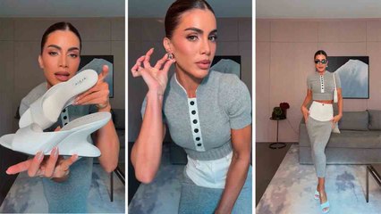 Camila Coelho luce abdomen tonificado con un look atrevido para la final femenina del US Open