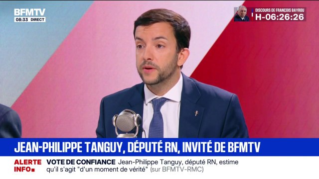 Pour Jean-Philippe Tanguy (RN), faire chuter le gouvernement est sans doute parfois la meilleure solution