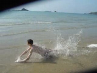 Chute en skim avec le frangin 🏄‍♂️