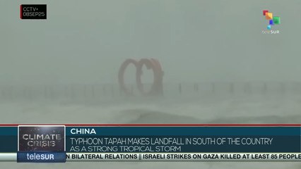 China: Heavy rain and wind hit Hong Kong as tropical storm Tapah affects mainland country