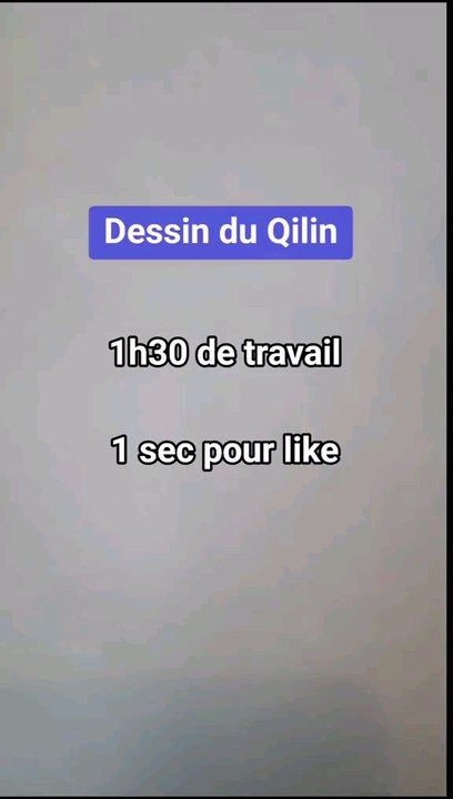 Dessin du Qilin (Kirin au japon)