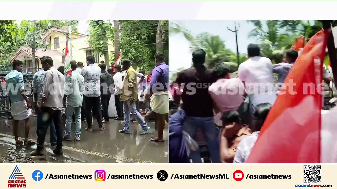 കസ്റ്റഡി മർദനത്തിൽ പ്രതിഷേധിച്ച് പാലക്കാട് SP ഓ...