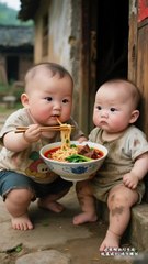 Cute Baby Eating Noodles 🍜 | Funny Baby Moments | Viral Kids Video