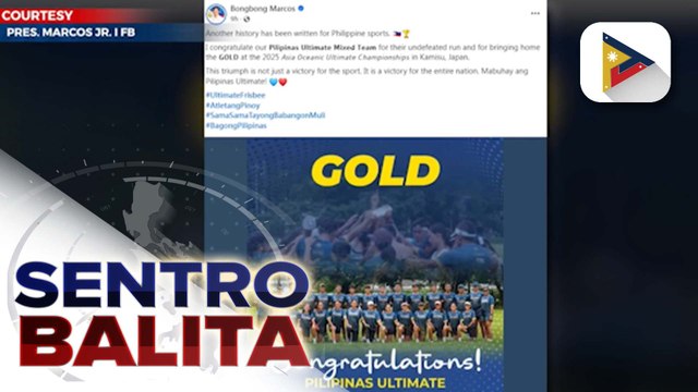 PBBM, nagpaabot ng mainit na pagbati kay Alex Eala at sa Pilipinas Ultimate Mixed Team