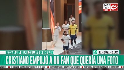 Cristiano Ronaldo empujó violentamente a fanático que quiso tomarle una foto